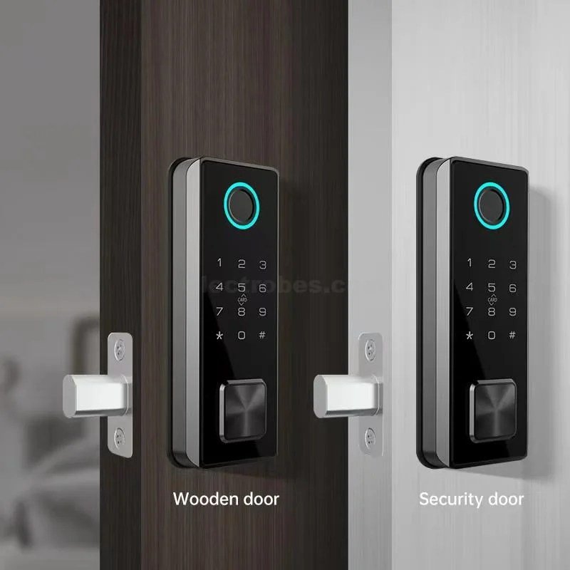 S919-7-smart-fingerprint-password-key-and-card-based-automatic-door-lock-in-Pakistan-4.jpg S919-7 Digital Smart Wooden Door Automatic Lock with RFID, Pin, Key and Biometric Verification System for Home Office Security - Image 3