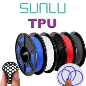 SUNLU TPU 1.75mm Flexible 3D Printer Filament 95A Shore Hardness 0.5kg Roll