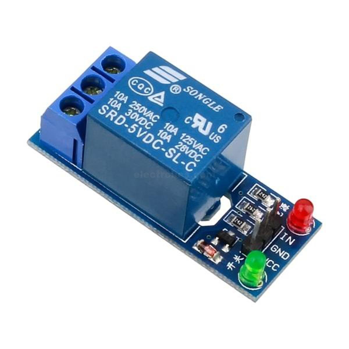 Single-channel-5v-relay-module-low-trigger-240VAc-10A-relay-module-in-Pakistan.jpg 5V 1 Channel 240VAC NO/NC 2 State Relay Module