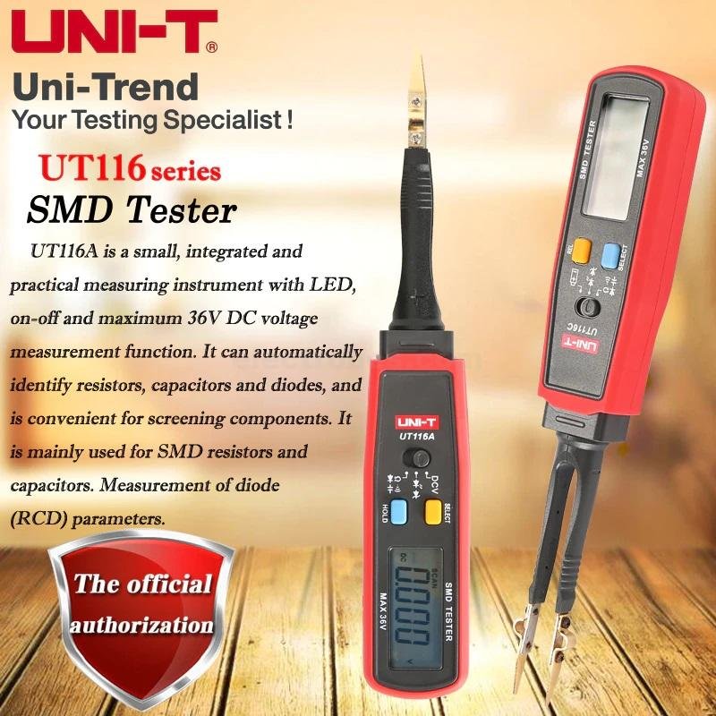 UNI-T-UT116A-SMD-Tester-Resistor-Capacitor-Diode-RCD-Parameter-Meter-SMD-Digital-Multimeter-UT116C.jpg UNI-T UT116C LED Digital Continuity Resistance Capacitance SMD Tester Auto Range RCD - Image 3