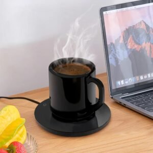 USB Mug Warmer – Electric Heat Plate for Coffee Cups, Tea, and Smart Mugs – Heated Mug Warmer for Desk with USB Heating Technology – Coffee Cup Warmer and Drink Warmer Coaster