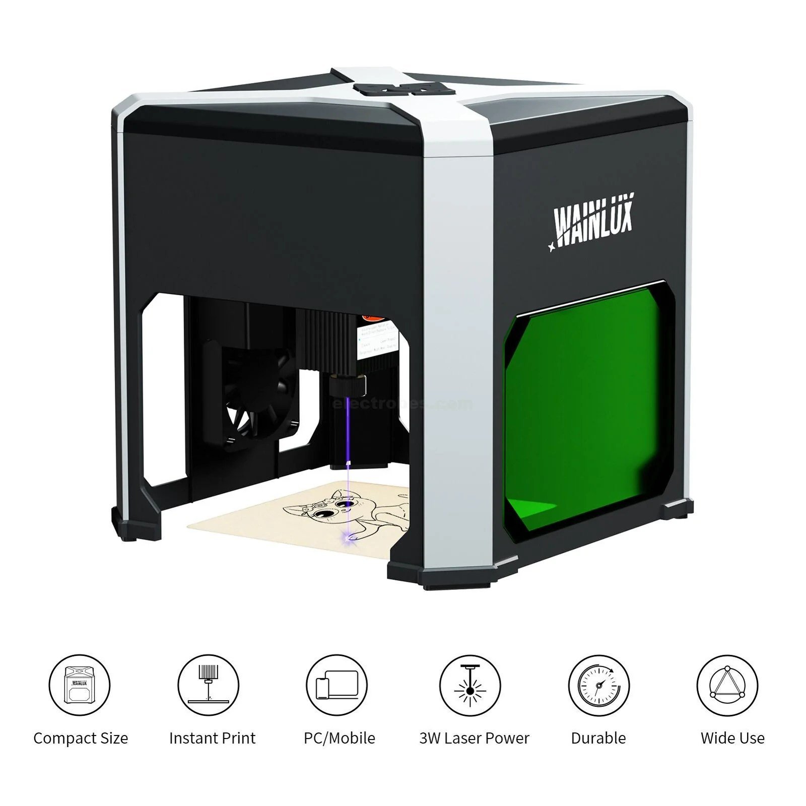 WAINLUX-Engraving-Machine.jpg WAINLUX K6 3000mW Laser Engraving Machine Desktop Laser Engraver - Image 5