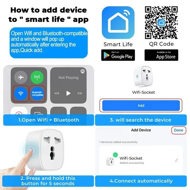 Wifi-Smart-Socket-Universal-Gauge-16A-Plug-auto-Switched-Timing-remote-controlled-socket-in-pakistan.jpg 16A Wifi Smart Socket Plug EU Universal Socket - Image 2