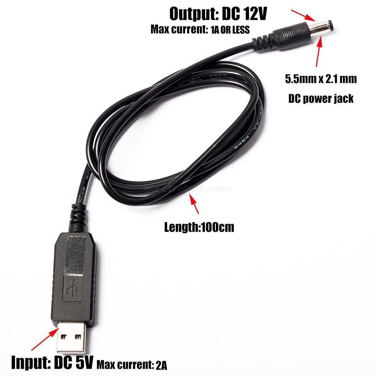 aad0f4a747dcd6fc5344358814eaf071.jpg 5V DC To 12V DC USB Power Cable Data Adapter Charger Plug Boost Converter - Image 3
