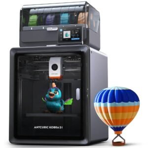 Anycubic Kobra S1 Combo 3D Printer, Multi-Color 3D Printer 4 Colors High Speed CoreXY FDM 3D Printer