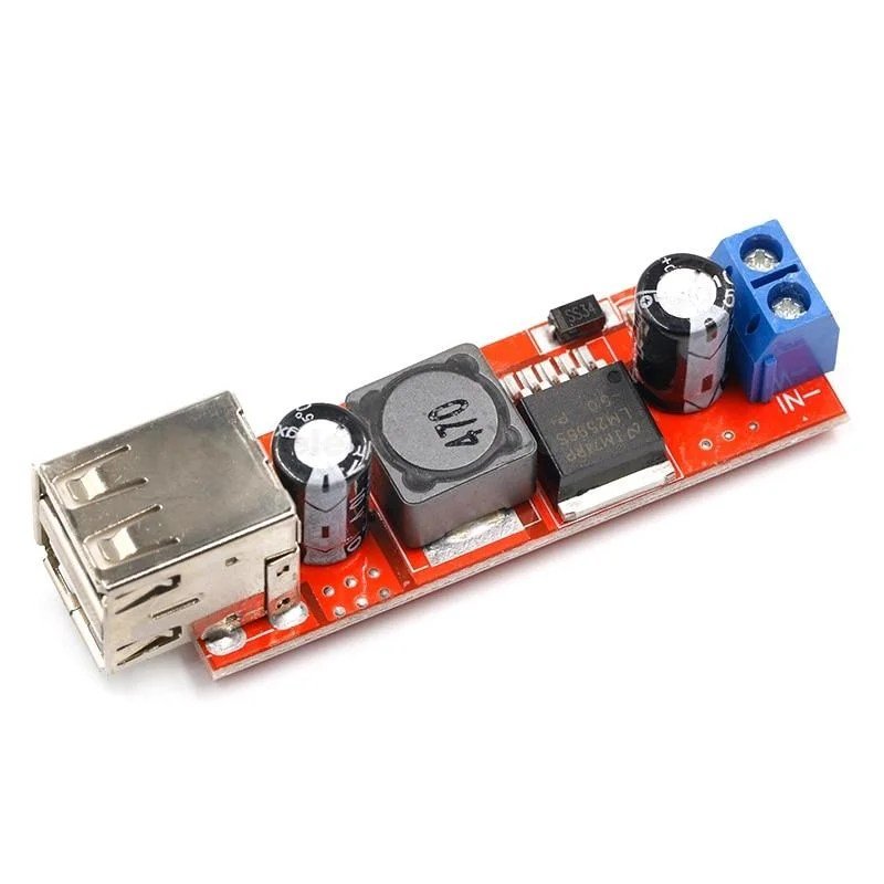 b4eef81e9450aff621b16c517e0f90d5.jpg LM2596 DC 6V-40V To 5V 3A Double USB Charge DC-DC Step-down Converter Module