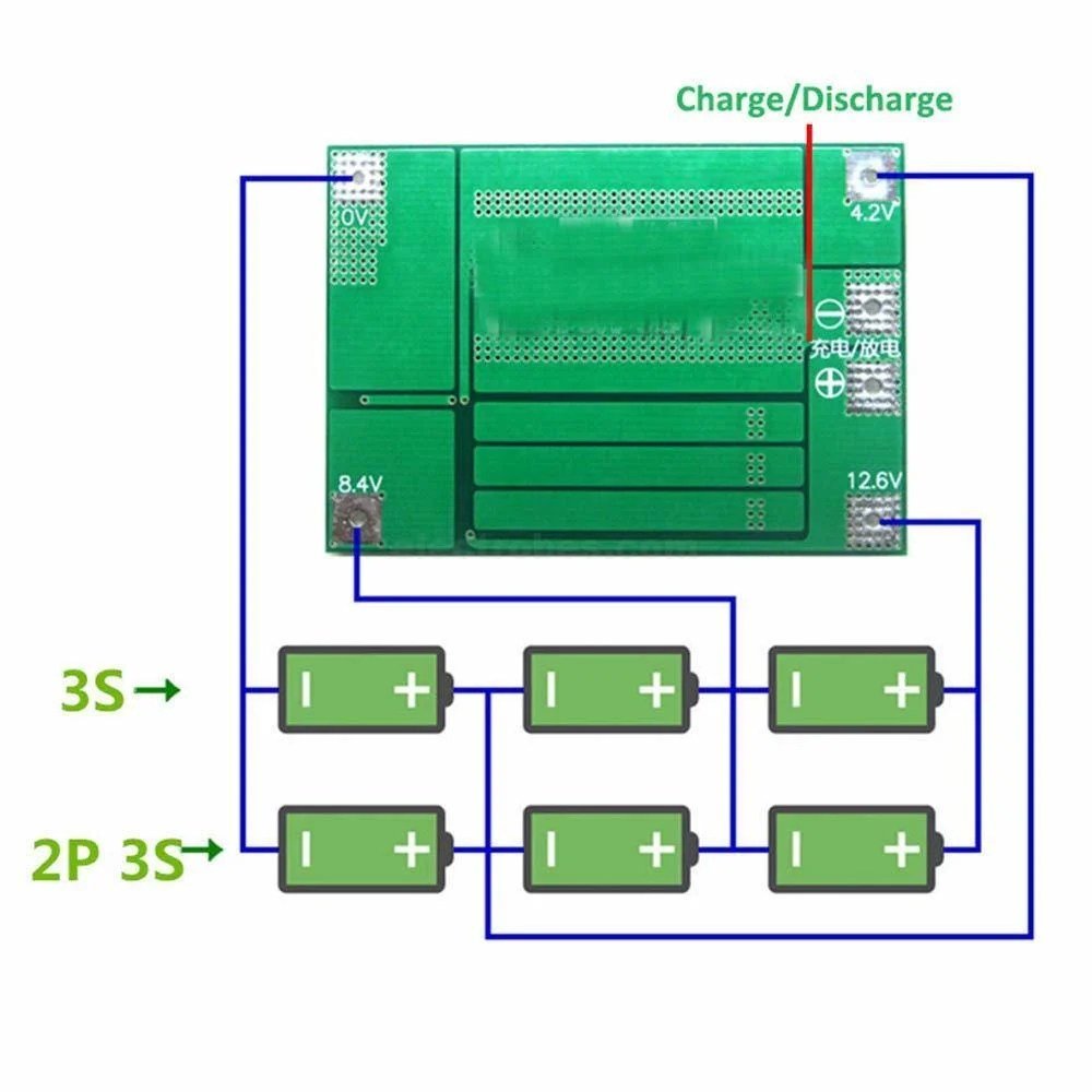 c473e55de5fb9d6af4b9c5266dfb740736010a3a_original.jpeg 3S 40A 12.6V Cell 18650 Li-ion Lithium Battery Charging BMS Board Balanced Charging Module - Image 5