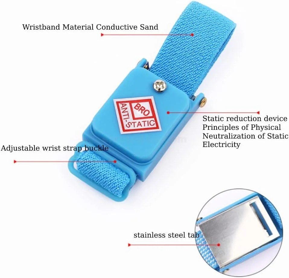 cordless-anti-static-wrist-strap-esd-band-for-diy-work-with-flexible-wire-in-pakistan-1.jpg Anti Static Bracelet, Electrostatic ESD Discharge Cable Band Wrist Strap Cordless Anti Static Bracelet Electrostatic ESD Discharge Cable Band Wrist Strap - Image 5