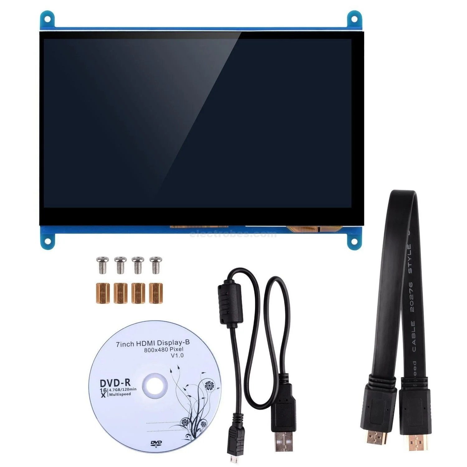 e77f0a0446fc6ac8dfeff60f9bd16427.jpg 7 inch 1024 x 600 HDMI Capacitive Touch Screen LCD Display for Raspberry Pi - Image 4