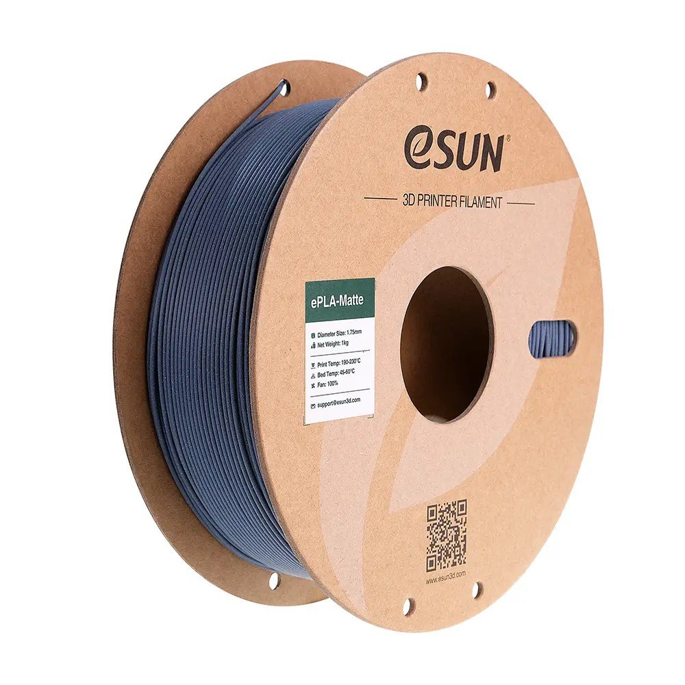 eSUN-ePLA-Matte-3D-Printer-Filament-in-Pakistan-Dark-Grey-in-Pakistan.jpg ESUN e-PLA Matte 1.75mm 3D Printer Filament 1kg/Roll - Image 3