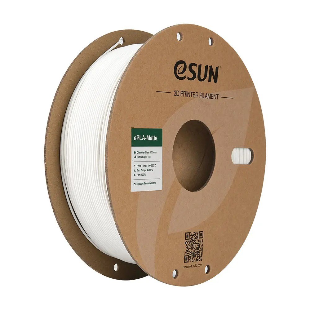 eSUN-ePLA-Matte-3D-Printer-Filament-in-Pakistan-milky-white-in-Pakistan.jpg ESUN e-PLA Matte 1.75mm 3D Printer Filament 1kg/Roll - Image 2