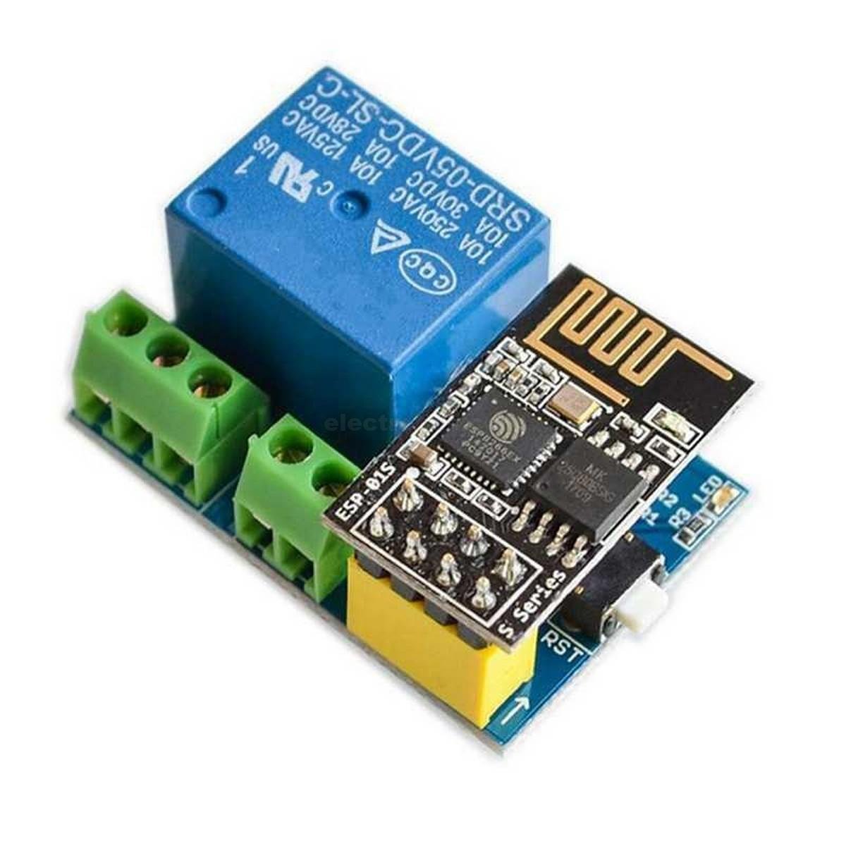 esp-1.jpeg Single Channel ESP8266 ESP-01S WiFi Controlled Relay Module Smart Home Mobile APP Remote Control Switch
