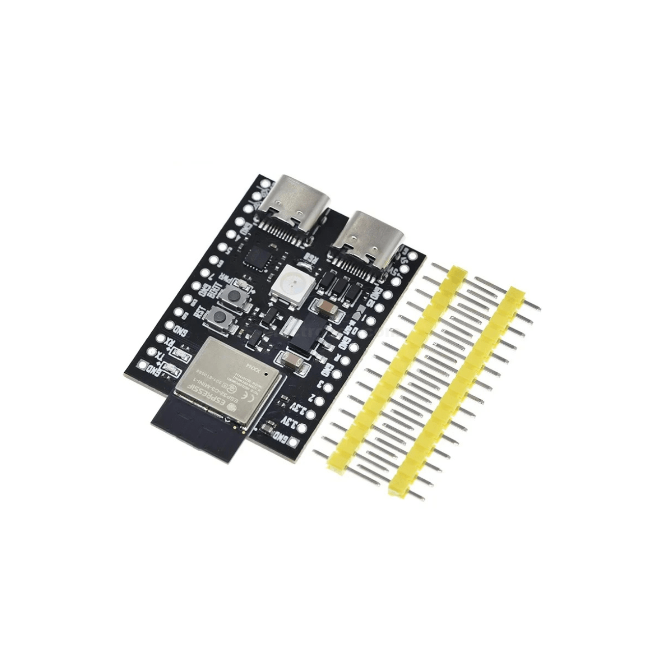 esp32-c3-eps32-mini-board-development-board-with-header-in-Pakistan.png ESP32 / ESP32-C3 WiFi+Bluetooth 5.0 Internet Of Things Dual Type-C Development Board Core Board ESP32-C3-DevKitM-1 For Arduino - Image 2