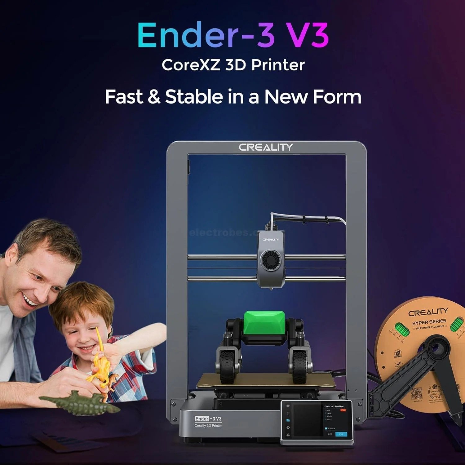 official-creality-ender-3-v3-coreXZ-FDM-3D-printer-machine-600ms-high-speed-with-220x220x250mm-bed-in-Pakistan-2.jpg Official Creality Ender 3 V3 CoreXZ 3D Printer with 600mm/s Printing Speed, 220*220*250mm Build Volume - Image 5