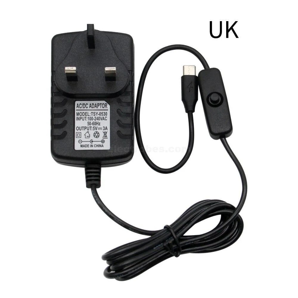 raspberry-pi-4-5-type-C-5V-3A-power-adapter-charger-with-switch-in-Pakistan-1.jpg 5V 3Amp Type-C Adapter Charger for Raspberry Pi 4 - Image 2
