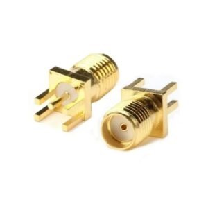 SMA Female Coax RF Right Angle Jack Gold-plated