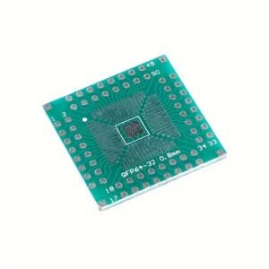 QFP64-32 0.8mm SMD to DIP16 Adapter Dual Side