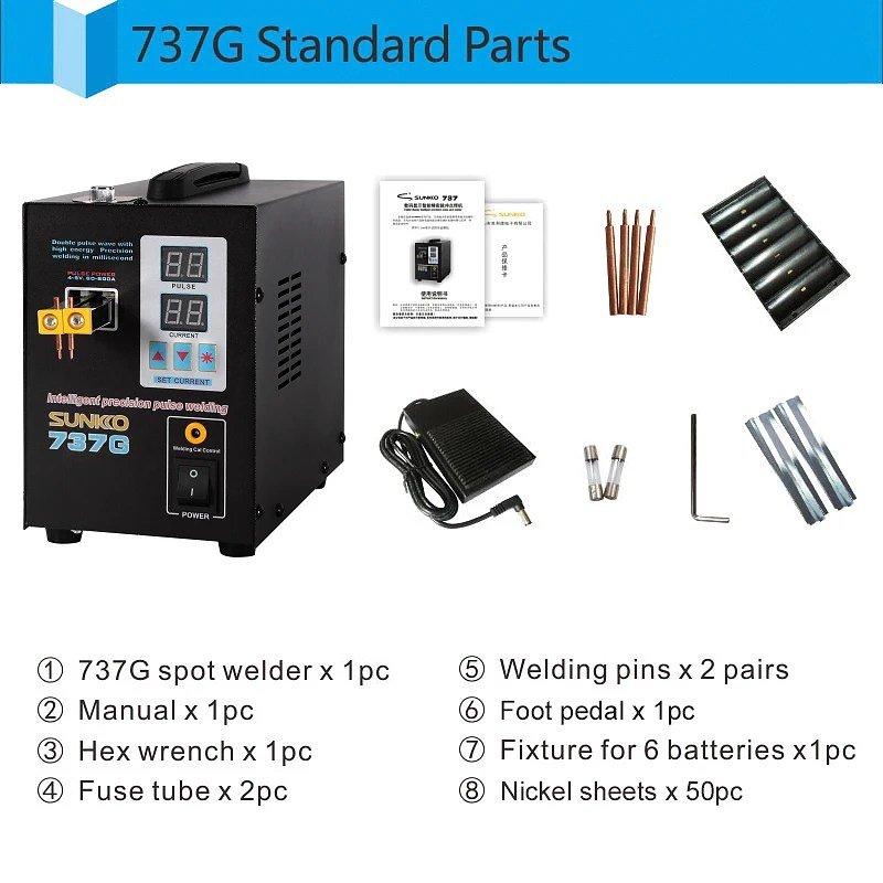 sunkko-737G-1.5kw-spot-welding-machine-for-18650-32700-26700-battery-pack-manufacturing-in-Pakistan.jpg SUNKKO 737G Spot Welder Double Pulse Precision Welding Machine for 18650 Lithium Battery Welding 1.5KW Spot Welder - Image 3