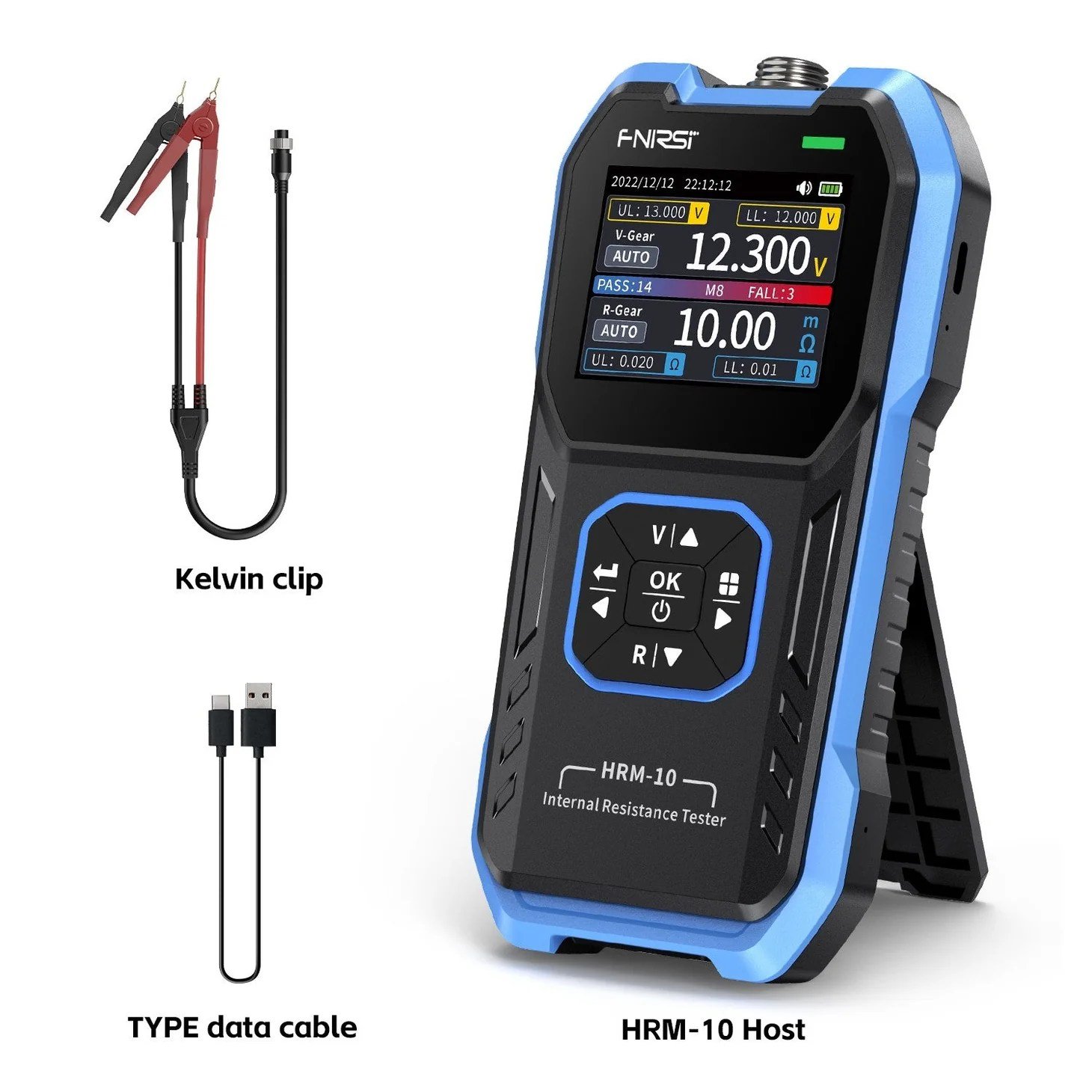 tooltop-battery-internal-resistance-tester-4-wire-kelvin-test-lead-acid-lithium-nickel-cadmium-battery-tool-ir502-c2b1120v-500cf89-at-best-price-in-pakistan-14.jpg FNIRSI HRM-10 Battery Voltage Internal Resistance Tester 18650 High-precision AC Acid Lithium Lead Car Battery Capacitor Tester