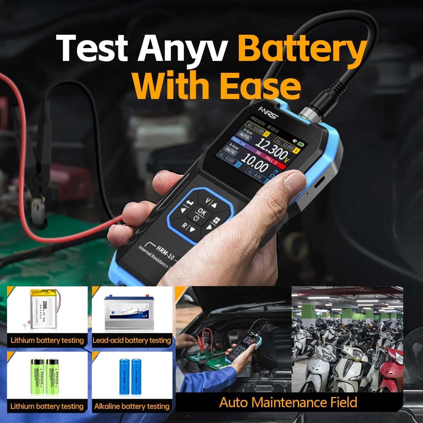 tooltop-battery-internal-resistance-tester-4-wire-kelvin-test-lead-acid-lithium-nickel-cadmium-battery-tool-ir502-c2b1120v-500cf89-at-best-price-in-pakistan-21.jpg FNIRSI HRM-10 Battery Voltage Internal Resistance Tester 18650 High-precision AC Acid Lithium Lead Car Battery Capacitor Tester - Image 4