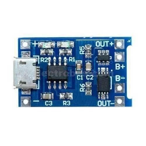 tp4056-battery-charging-module-500x500-1.jpg TP4056 5V Micro USB 1A 18650 Lithium Battery Charging Board Charger Module - Image 2