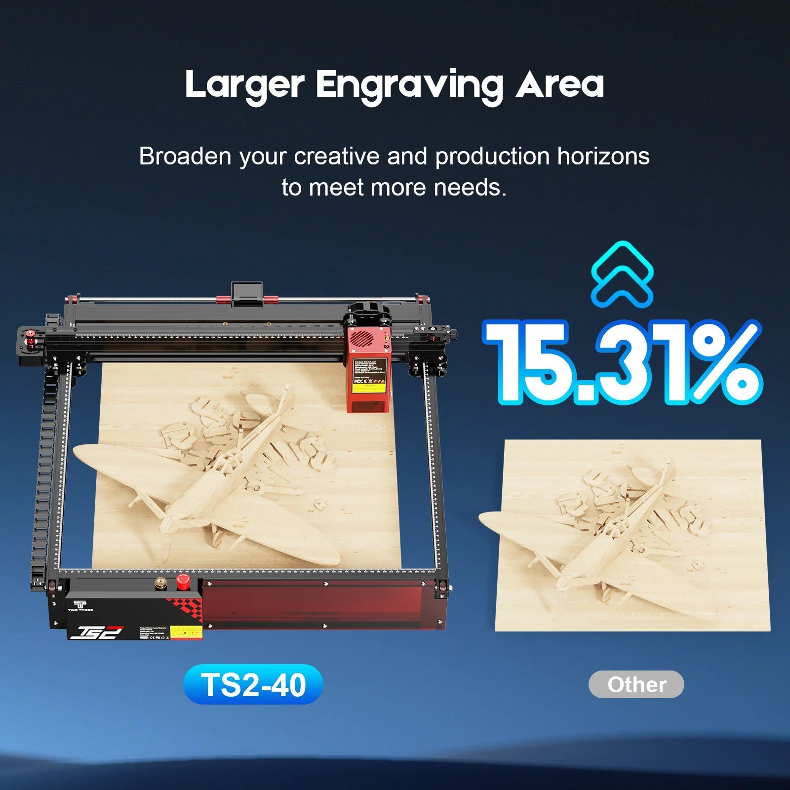twotrees-TS2-40W-diode-laser-engraver-laser-marking-machine-price-in-pakistan.jpg Twotrees TS2-40 40W Diode LASER Engraving Laser Marking Machine - Image 6