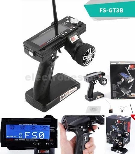 unnamed.jpg Flysky FS-GT3B 2.4GHz RC Remote Control 3CH Radio Model Transmitter & Receiver For Quadcopter – Black - Image 2