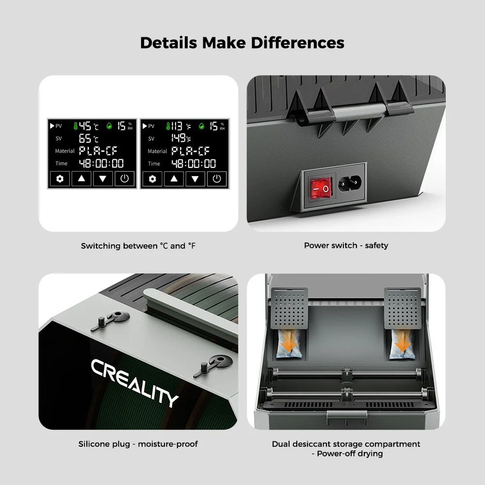 creality space pi plus filament dryer 3d printer filament dryer box with 360c2b0 heating upgraded filament dehydrator storage box support pa abs petg pla tpu 1.75mm 2.85mm in pakistan 1.jpg creality space pi plus filament dryer 3d printer filament dryer box with 360c2b0 heating upgraded filament dehydrator storage box support pa abs petg pla tpu 1.75mm 2.85mm in pakistan 1.jpg