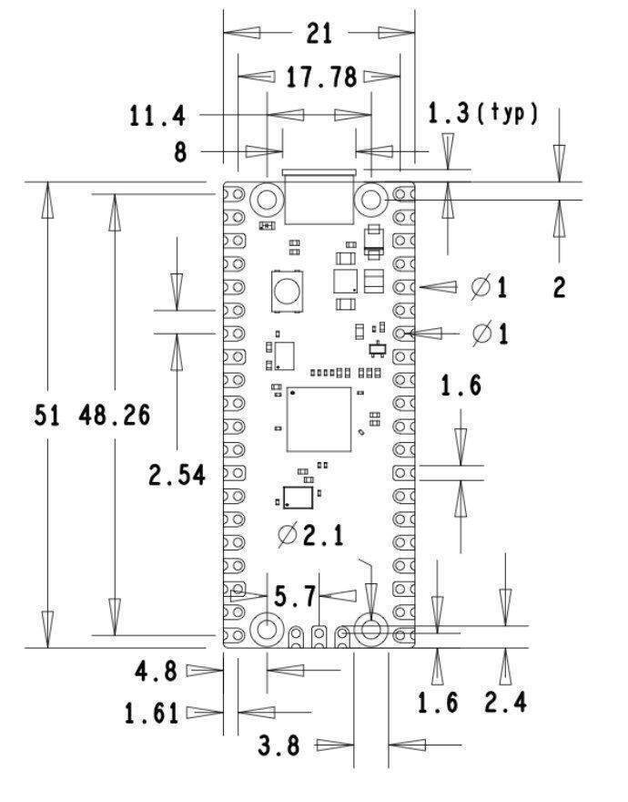 pre soldered raspberry pi pico rp2040 microcontroller with usb cable lahore karachi multan rawalpindi pakistan cheap price 5.jpg